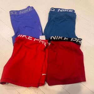 Nike Pro Athletic Shorts Bundle - Red, Teal, Purple, Blue